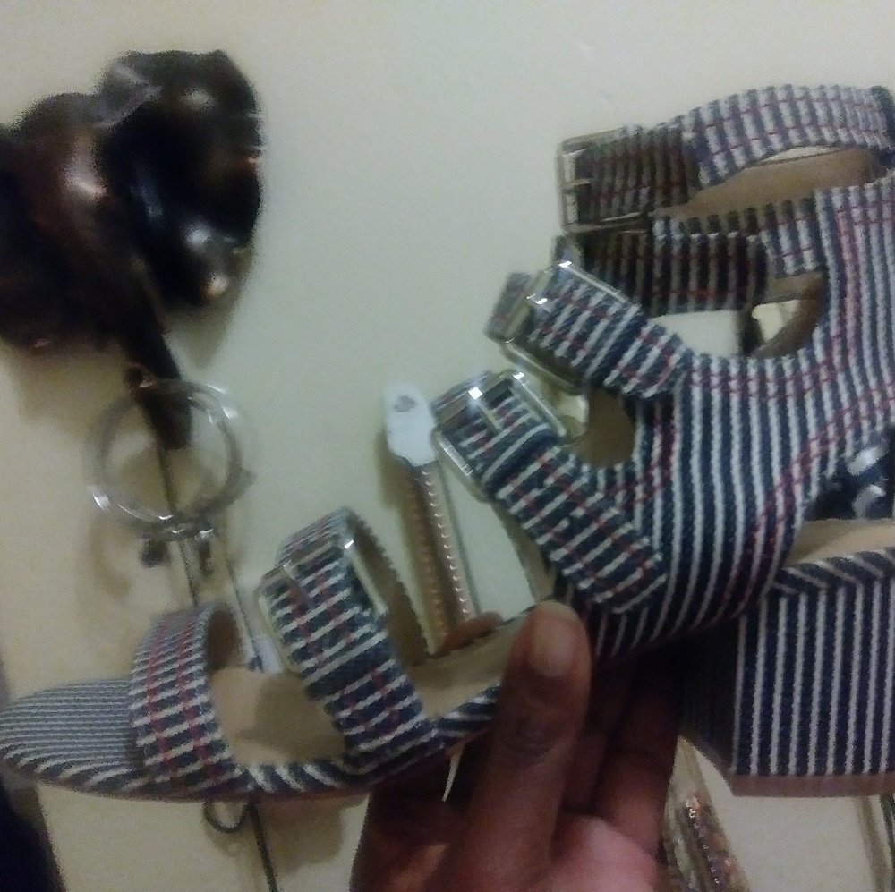 Pinstripe Block- Heels